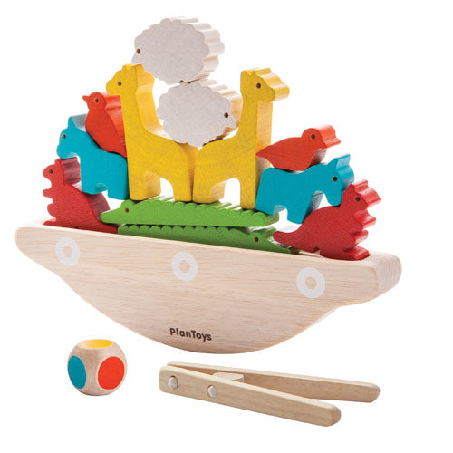 Drewniana zabawka balansująca łódka BALANCING BOAT